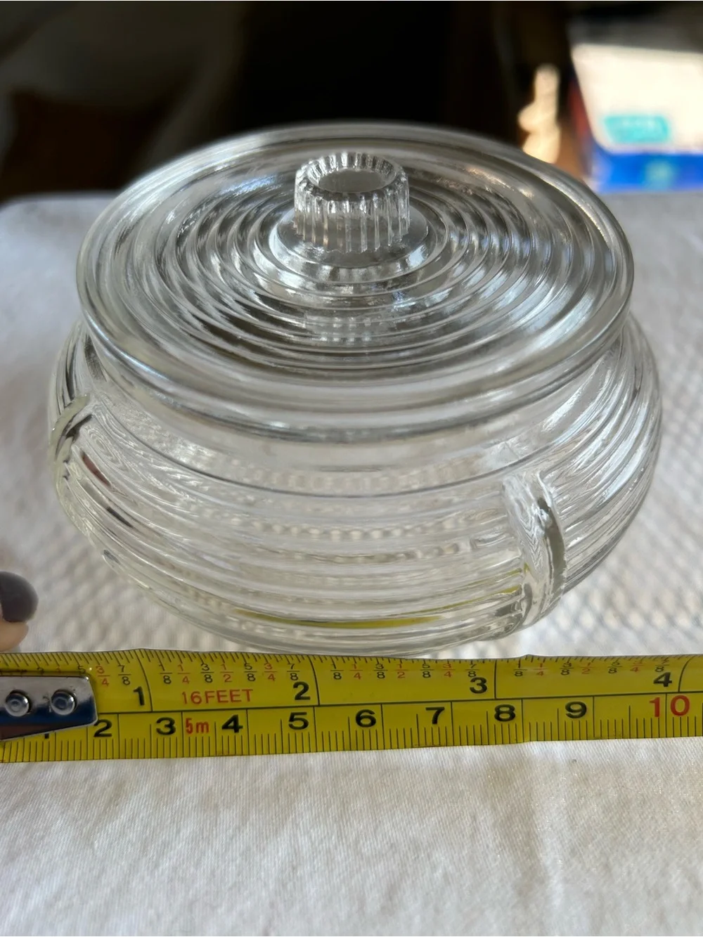 Vintage Art Deco Glass Powder Jar